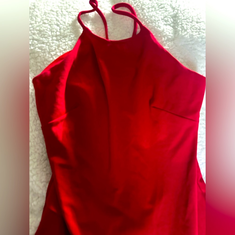 Red fitted valance dress - Picture 3 of 8